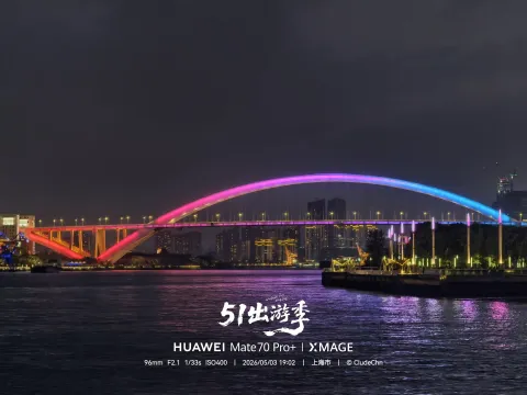 一片光彩下的卢浦大桥