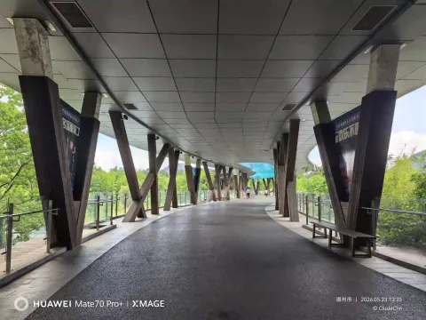 竹博园长廊步道
