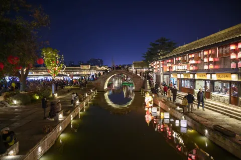 柯桥古镇夜景