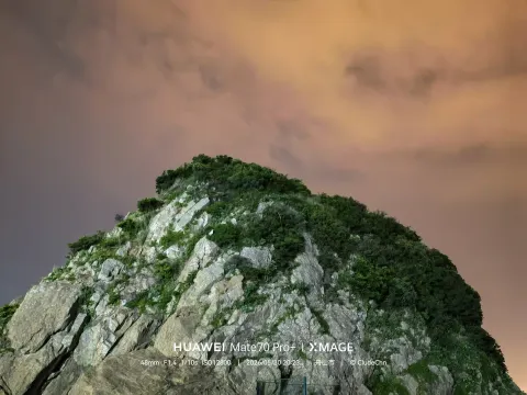 岛边山头夜景