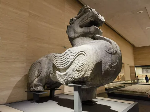 博物馆中的石麒麟
