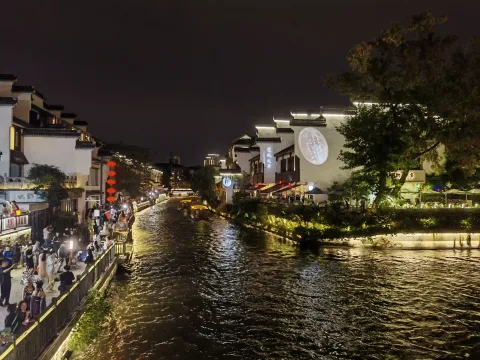 秦淮河的夜景