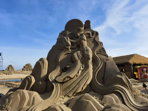 沙雕，嫦娥奔月