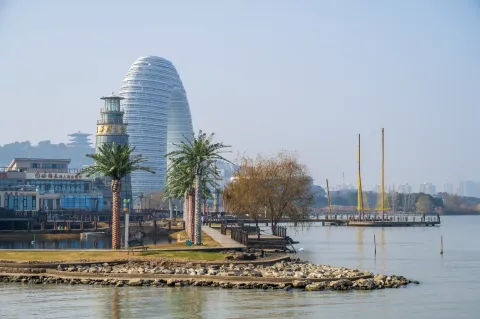 湖边的景色