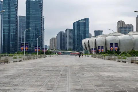 漫步奥体中心观景平台