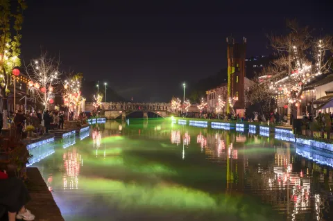 柯桥古镇夜景