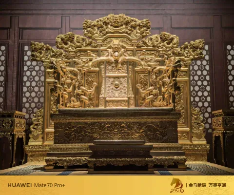 髹金雕龙宝座