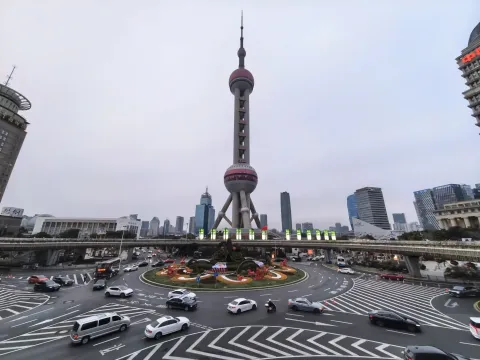 环岛视角，东方明珠