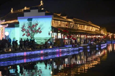 柯桥古镇夜景