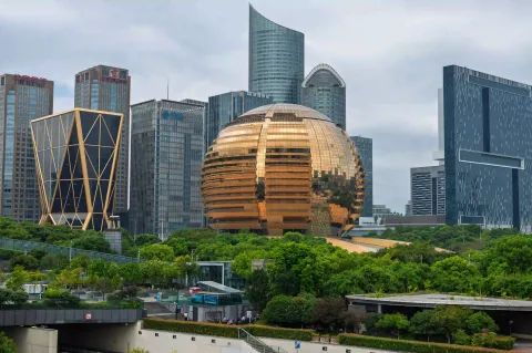 远眺杭州国际会议中心