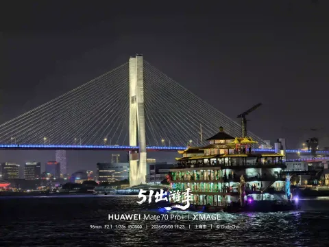 南浦大桥下多层古色游船
