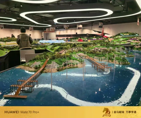 微缩沙盘里的湖海风电