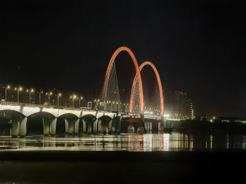 夜晚的之江大桥