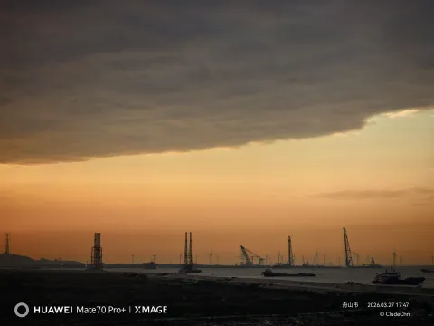 黄昏时分的海面