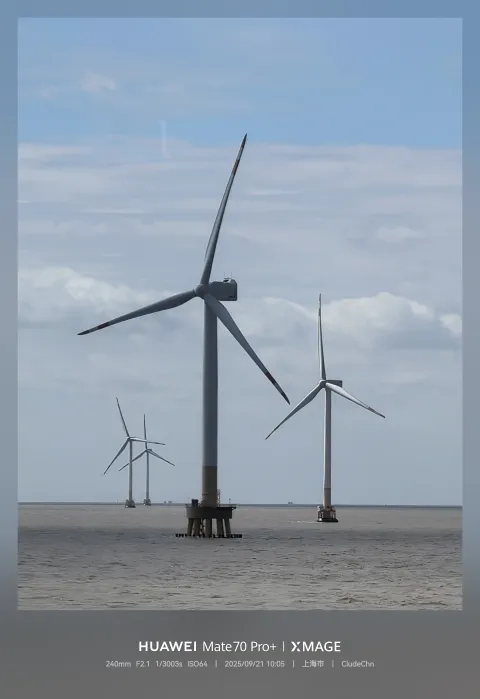 海面矗立的风电场