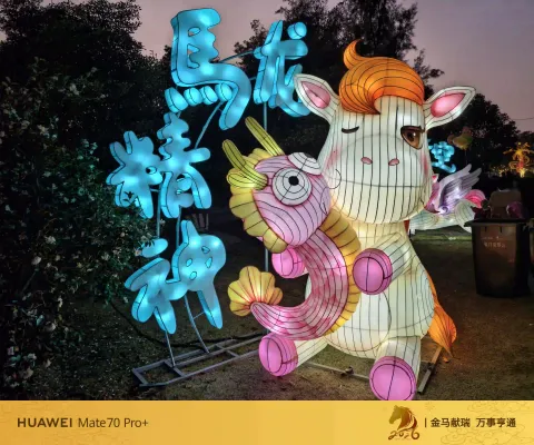 龙马精神彩灯