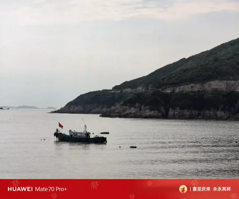 海湾停泊的渔船