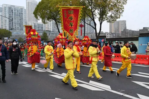 湖州踩街活动-旱船