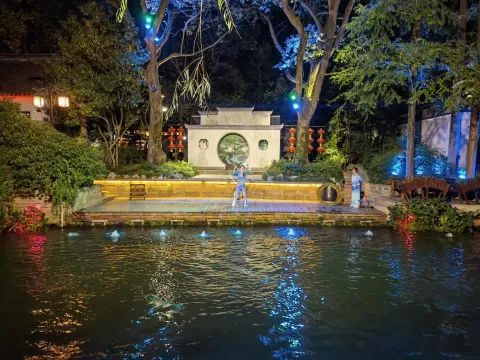 南浔古镇，夜间表演